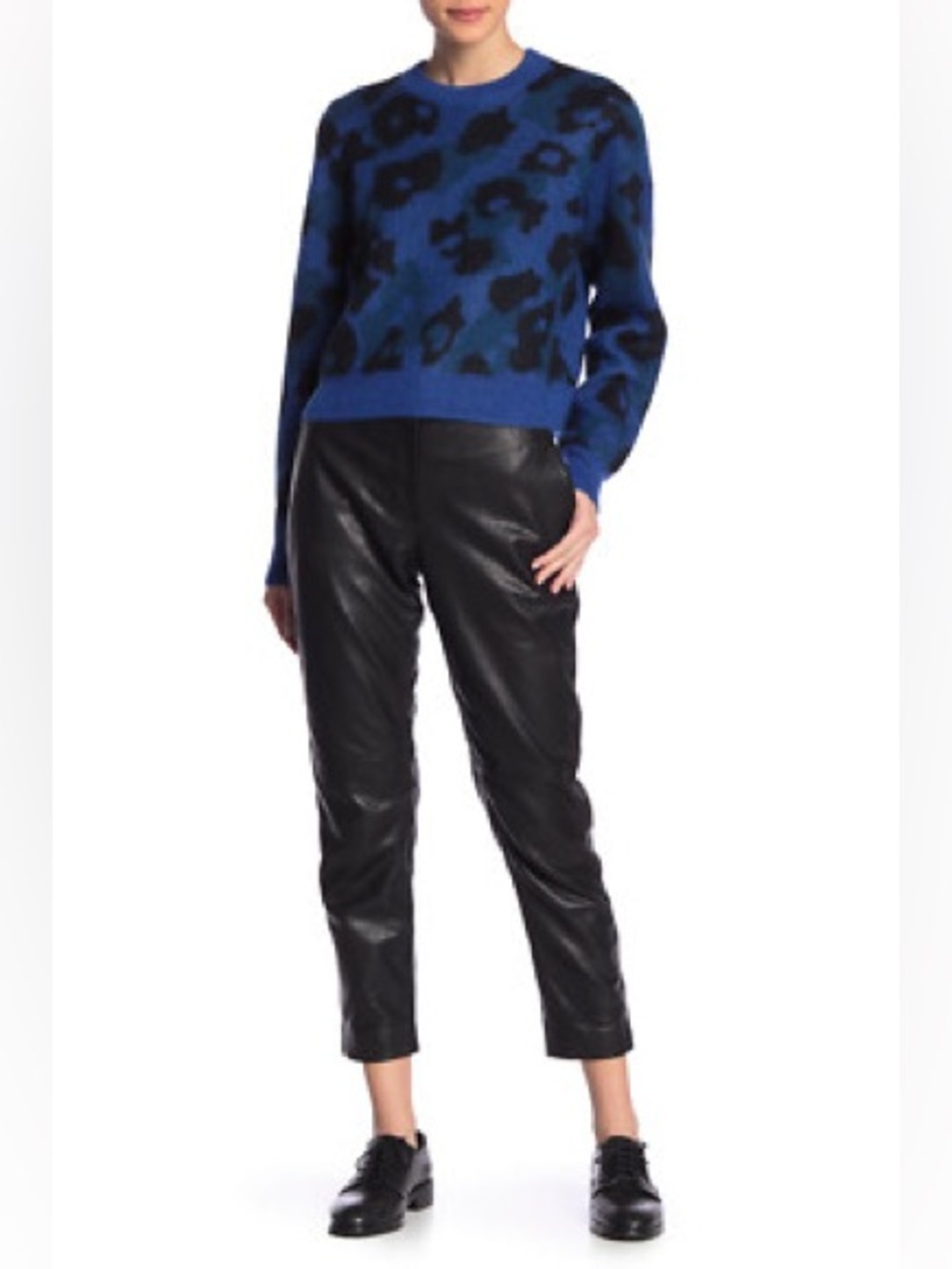 Rag & Bone Sarah High-Rise Relaxed Lambskin Leather Pants - Black - Size 6 comfy